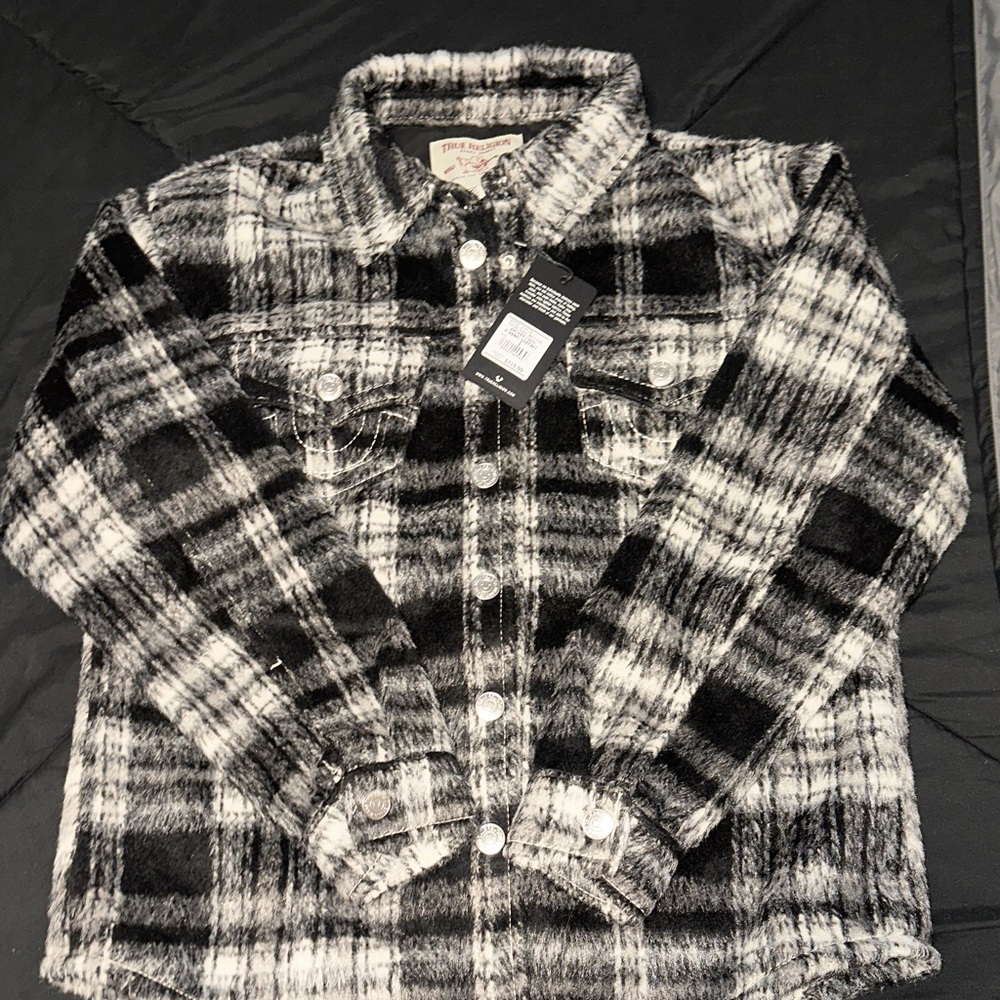 True Religion Women’s Plaid Jacket - Black and White